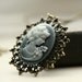 Cameo Necklace , Vintage Inspired Cameos , Pendant Necklace , Handmade Necklace - Lady Grey