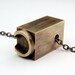 Letter C  Letterpress Necklace - Brass Initial Personalized - Other Letters Available