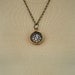 Compass Necklace - Brass Miniature Black Compass Pendant Necklace - Steampunk - by Gwen DELICIOUS Jewelry Design