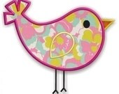 Spring Time Bluebird Applique digitized embroidery design in six different sizes fits 4x4 5x7 and 6x10 hoop sizes