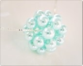 Cloud Bubbles - Sky Blue Pearl Beaded Ball