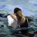 Capsized . couple art print . 8 x 10 large