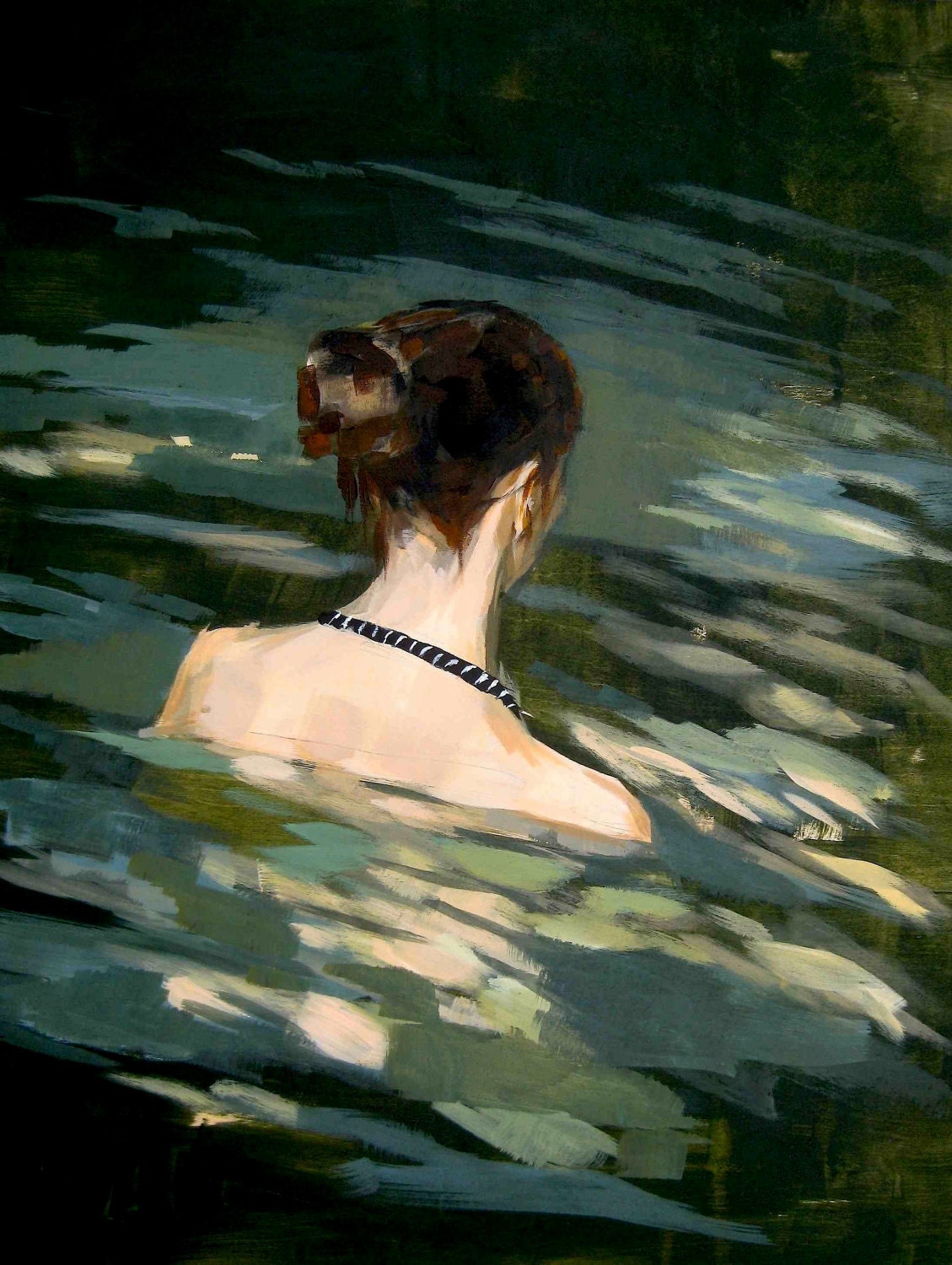 Northern River . giclee digital art print of painting