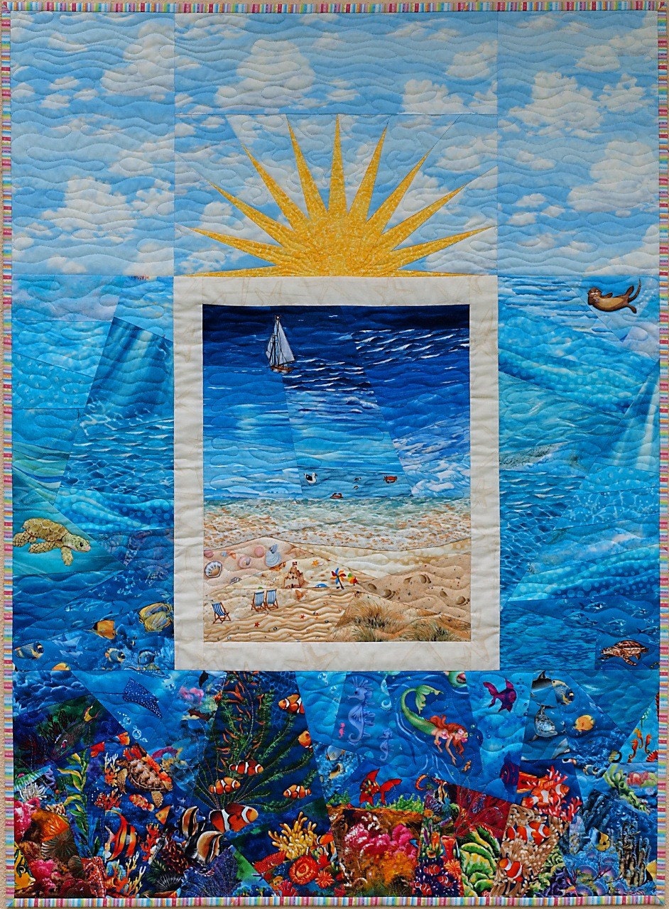 Beach Scene Quilt Pattern - PDF version