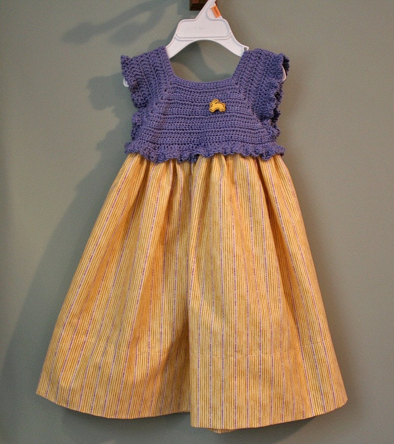 Bunny Hop Girl's Cotton Babydoll Dress Size 12 - 18 Months