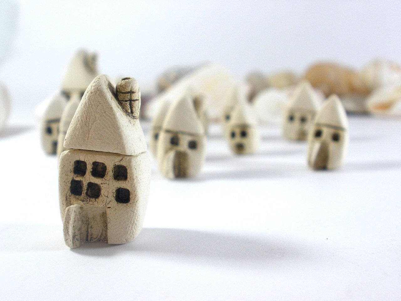 Rustic Beach cottage A tiny house - miniature ceramic house Home decoration Collection  Little house - orlydesign