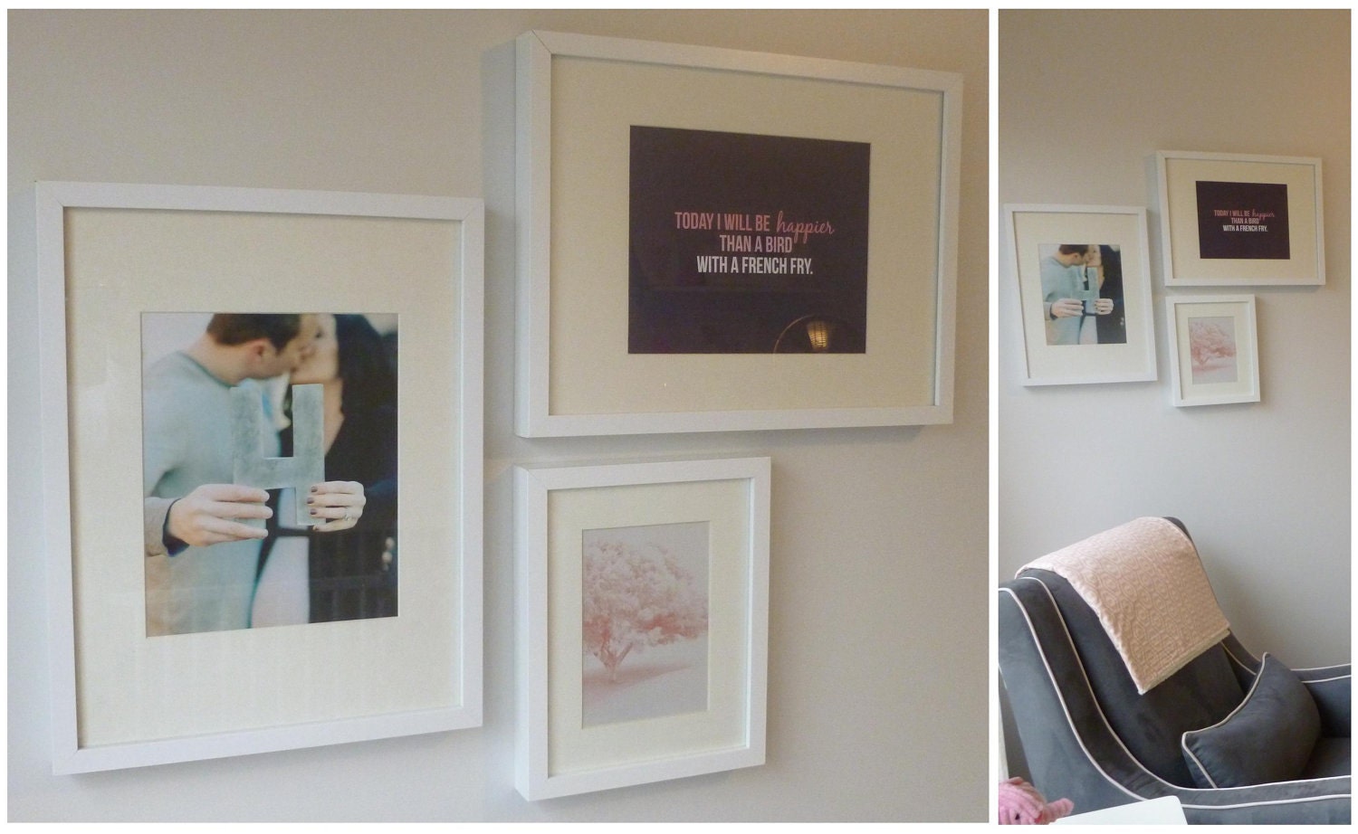 Happier Than a Bird with a French Fry Nursery Print - Digital File