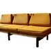 Vintage Mid Century Modern Danish Modern Orange Tweed Couch Sofa FREE SHIPPING