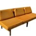 Vintage Mid Century Modern Danish Modern Orange Tweed Couch Sofa FREE SHIPPING