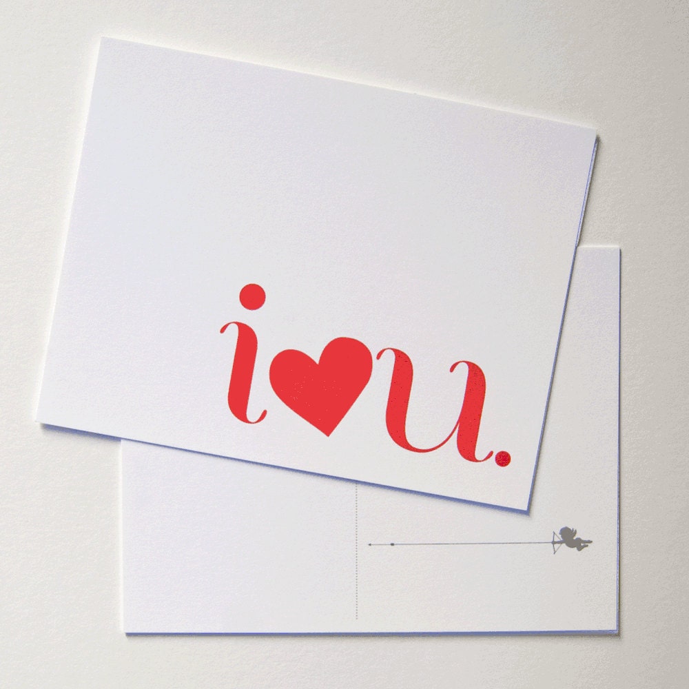 valentine's day postcard set