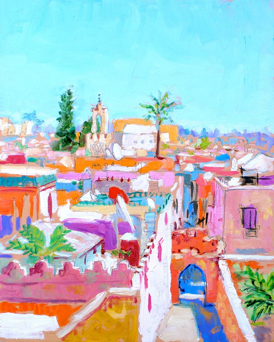 Marrakech Rooftops, print 8x10