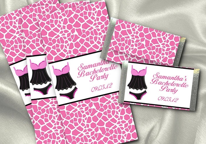 36 Hershey Mini Candy Bar Wrappers, Bridal Shower, Lingerie Shower, Bachelorette Party Il_570xn