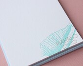 Pearly Shell -Letterpress Printed Thank You Notes QTY//8