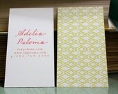 Textile Letterpress Printed Business Cards QTY//100