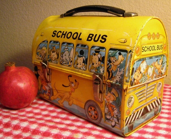 Vintage DISNEY School Bus Lunch Box