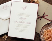 Letterpress Wedding Invitation - SAMPLE - Classic Monogram, Traditional Design