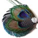 Peacock Hair Clip Sophia Peacock and Sword and Rhinestone Wedding Hair Fascinator Clip