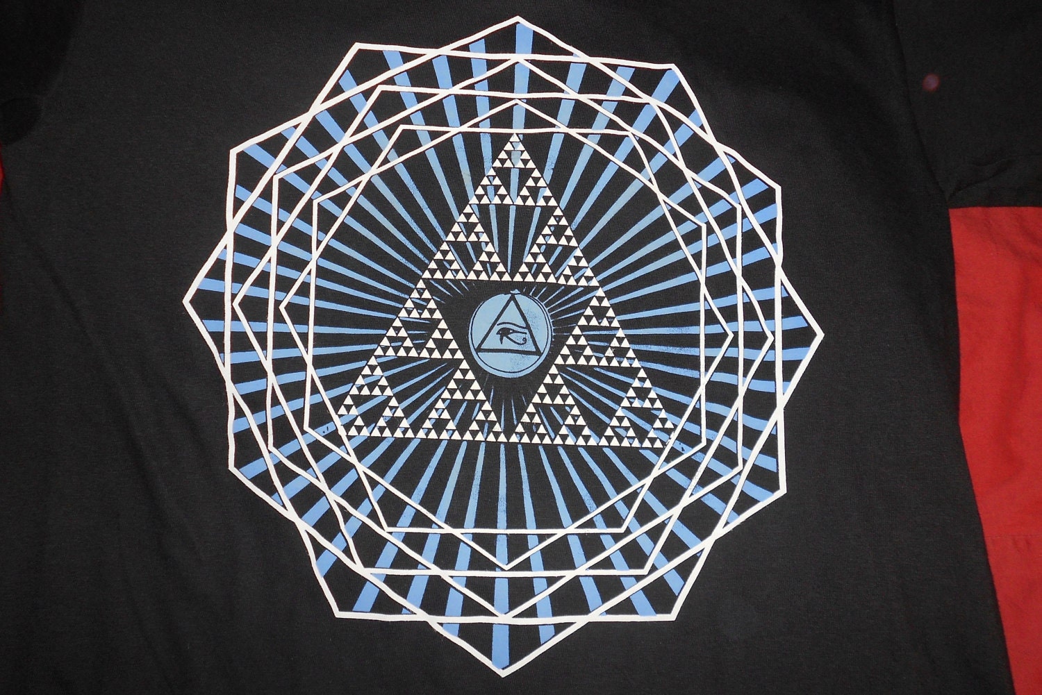 T-Shirt - Third Eye Burst (White/Blue)