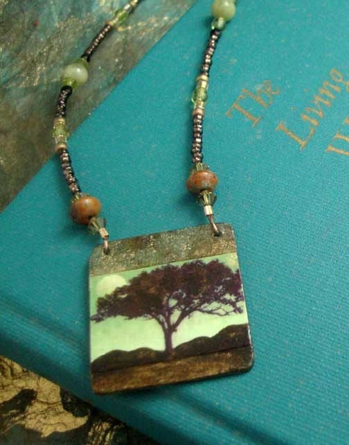 cedar tree in olive/apple green