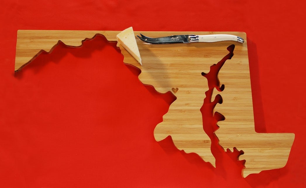 AHeirloom's Maryland State Shaped Cutting Board