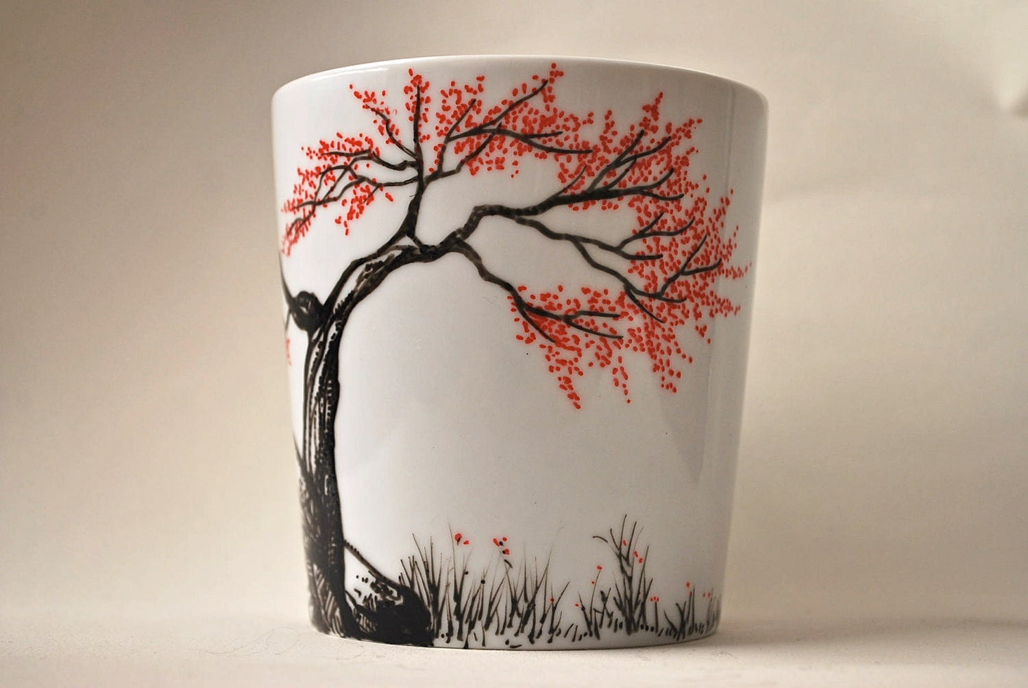 Handpainted - Mug - Cherry blossom