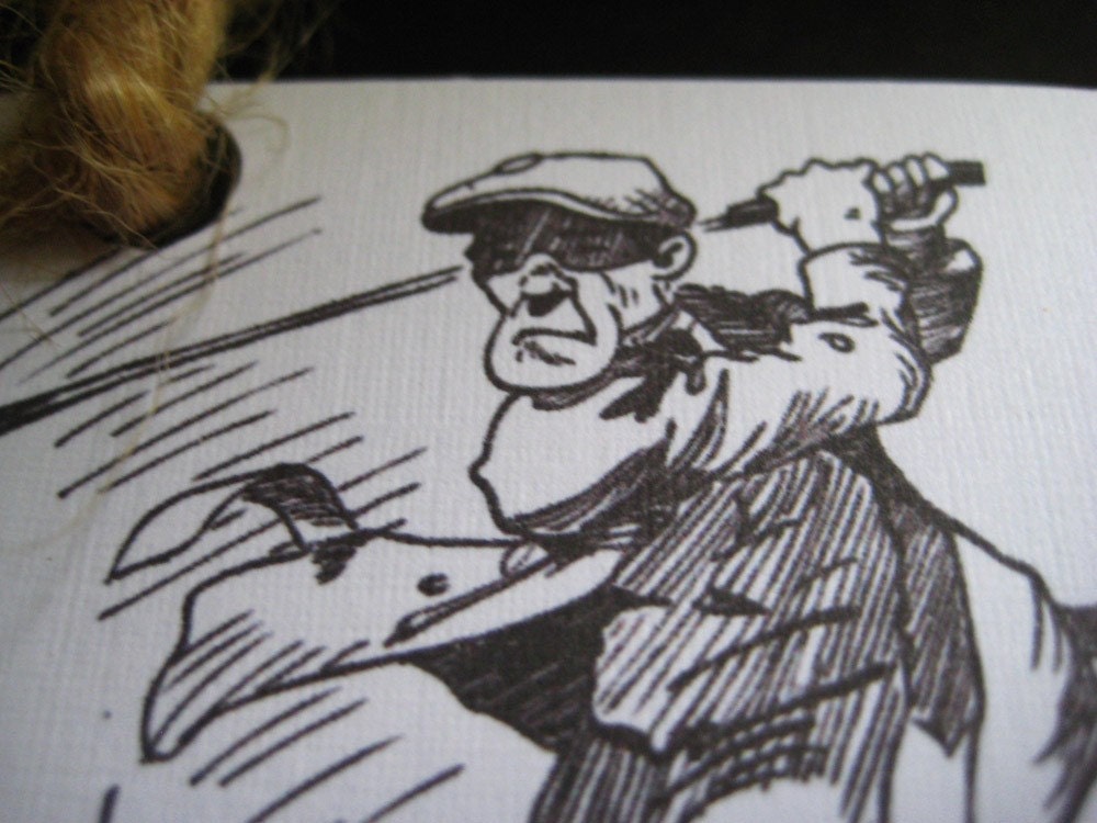 Gift Tags with vintage golfer