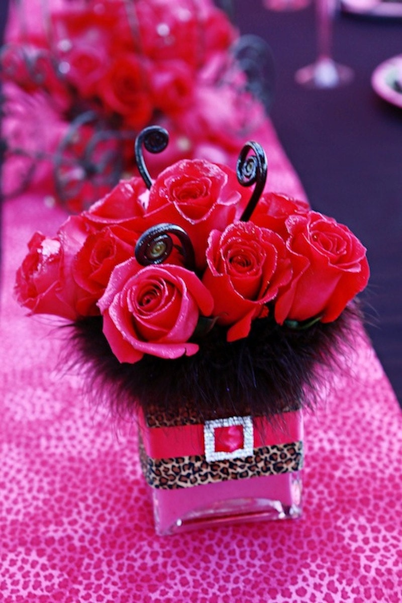 Leopard Table Runner, Ready to ship, Cheetah, Diva Party, Princess Party, Sweet 16, Leopard Princess, Wedding
