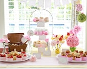 Pink Gingham Table Runner, Baby Revealing Party, Pretty in Pink, Barbie Party, Sweet Shoppe, Hello Kitty party