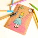 Hand drawn Moleskine - Pocket Journal - Alice in Wonderland - Tea time