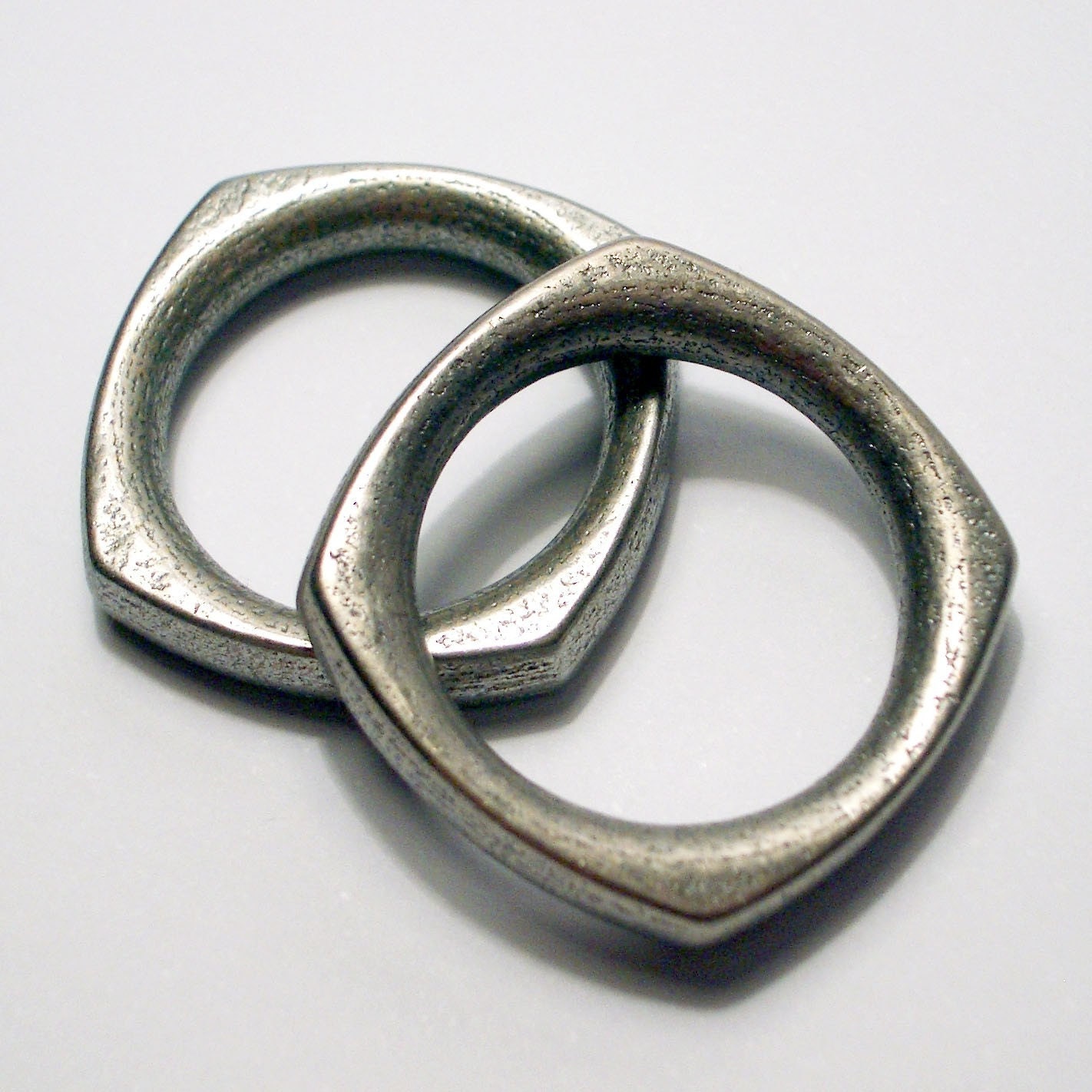 Superheavyweight Shouldered Ring 3D printed in stainless steel Free Shipping