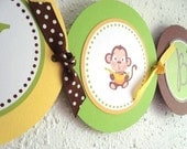 NEW Monkey Themed Party Banner, Personalized Party Decor, Baby Shower Banner