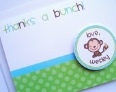 Lil Monkey Custom Thank You Notes, Thank You Cards - Set of 12