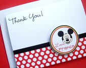Mickey Mouse Custom Thank You Notes, Thank You Cards - Set of 12