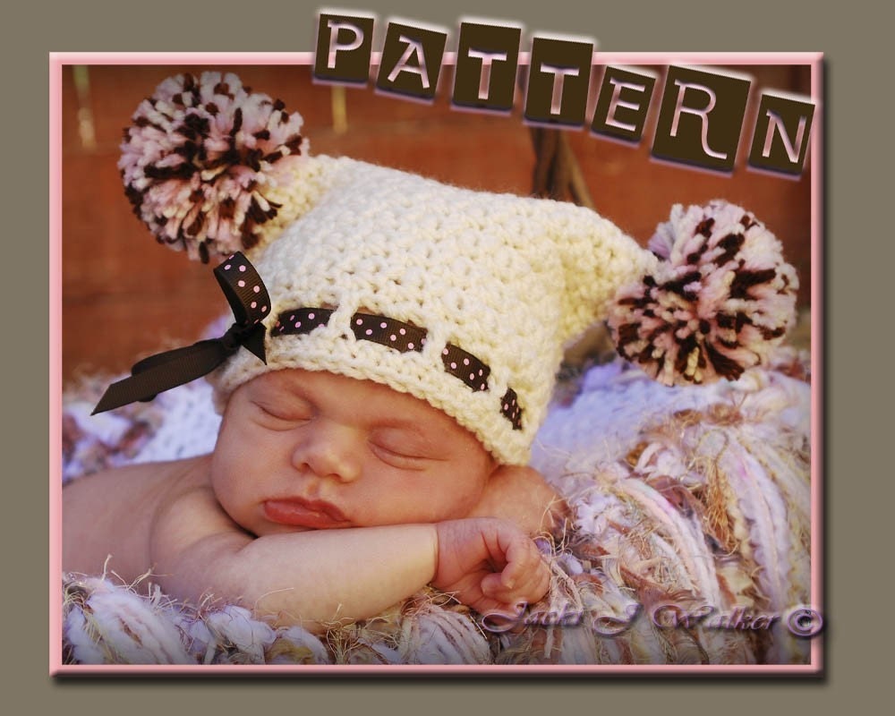 The Cupcake Sack Hat for Infants 0 to 3months PDF CROCHET PATTERN