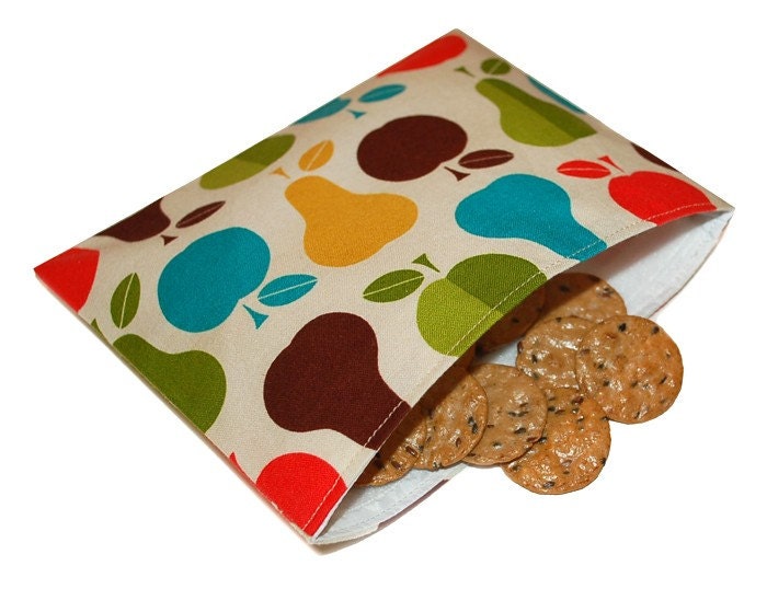 Reusable Snack Bag - Apples and Pears