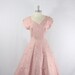 Reserved.....1950's Vintage Dress - Pink Linen with Gorgeous Beading and Pearls Party Dress