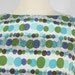 Cotton Summer Dress - 1950's Vintage - Blue and Green Polka Dot Cotton Full Skirt Summer Dress