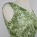 1950s Party Dress - Vintage Summer Green and White Floral Chiffon Sleeveless Garden Party Frock