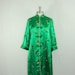 1950's Vintage Coat - Fabulous Silk Emerald Green Asian Rayon Long Jacket