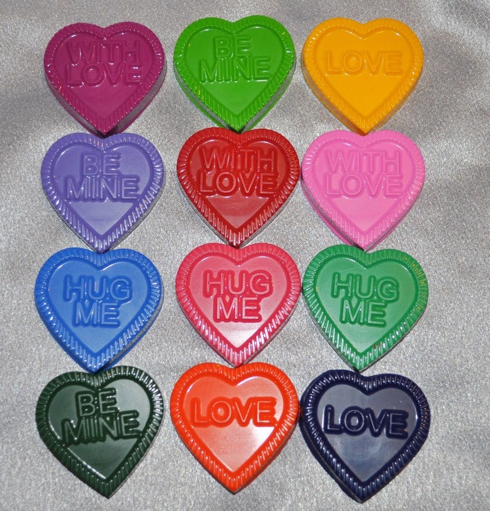 Recycled Crayons Heart Shaped Total of 12. Il_170x135