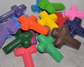 Recycled Crayons Cross Shaped - Total of 16 Crayons All Different Colors Il_170x135