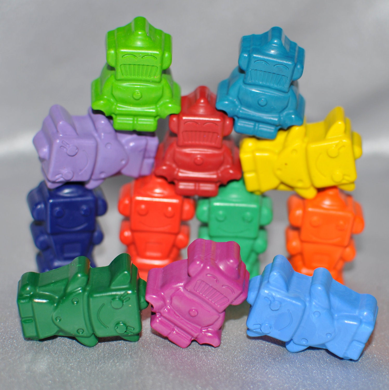 Recycled Crayons Robot Shaped Total of 12. Il_170x135
