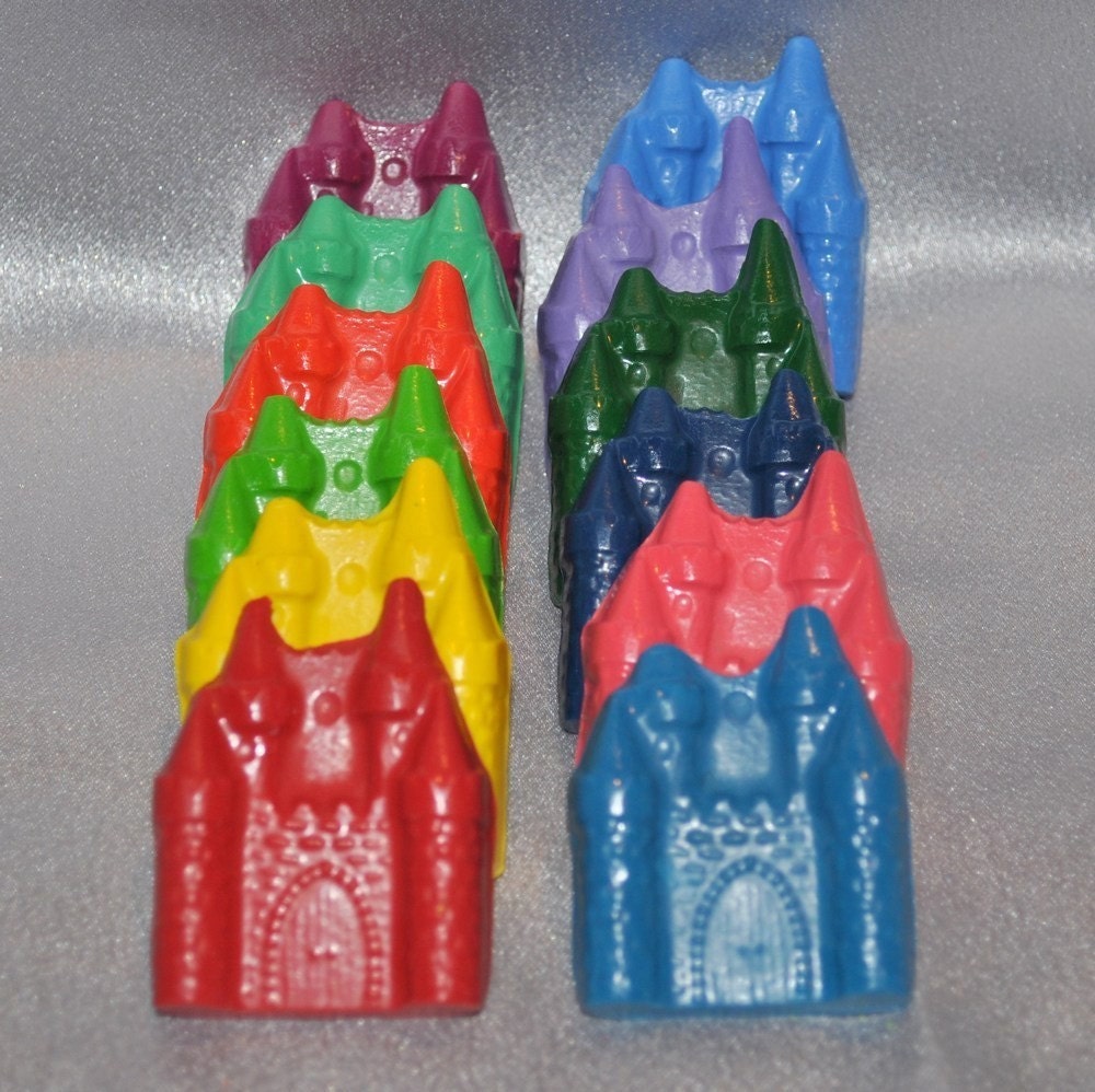 Recycled Crayons Castle Shaped / Set of 12 Il_570xn
