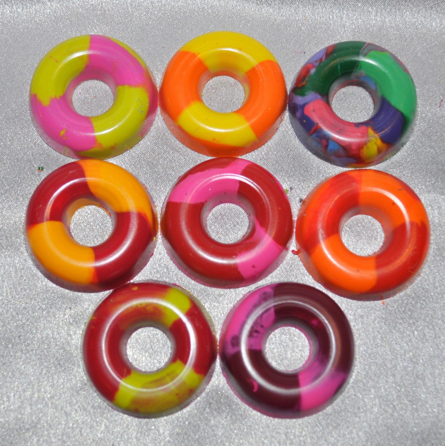 Recycled Crayons Ring Shaped - Total of 8 Crayons. Il_570xn