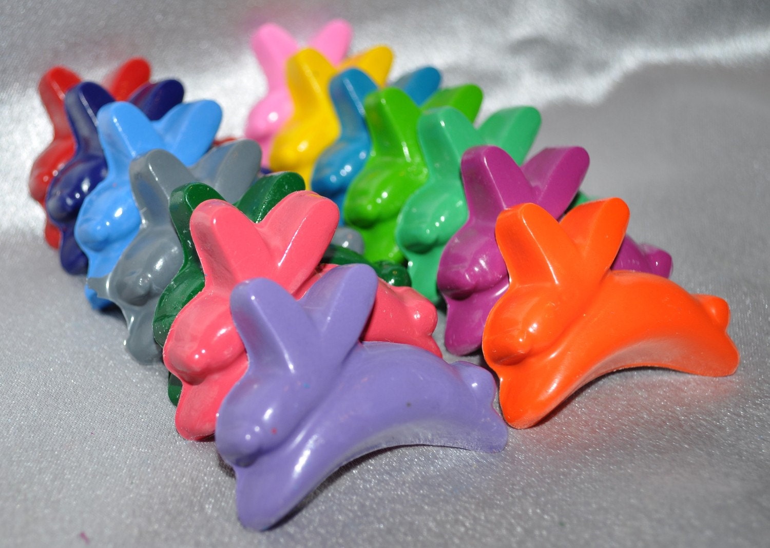 Recycled Crayons Rabbit Shaped Total of 14. Il_570xn