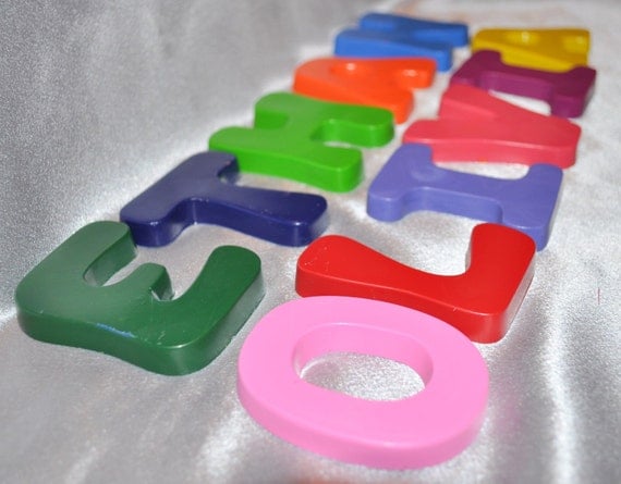 Recycled Crayons Name Letter shaped Total of 6 Letters Il_570xn
