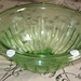 Vintage Depression Era Green Glass Mixing Bowl