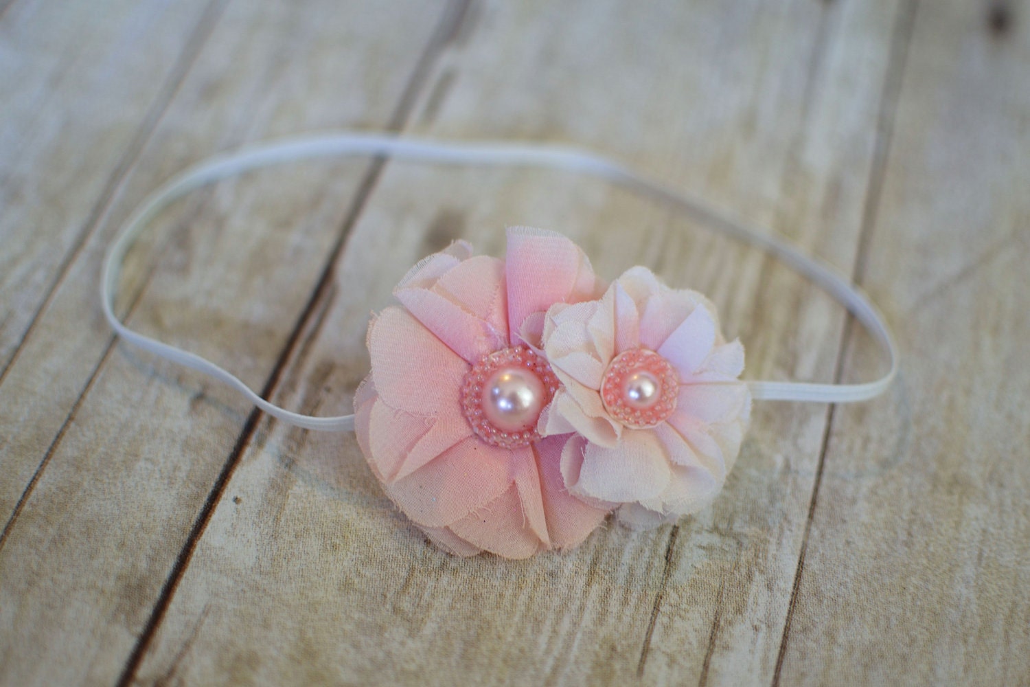 Baby headband - flower headband - infant headband - newborn headband - adult headband - pink flower