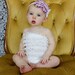 lace petti romper with a bow