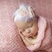 Light pink chiffon headband, baby headband, adult headband, infant headband, child headband